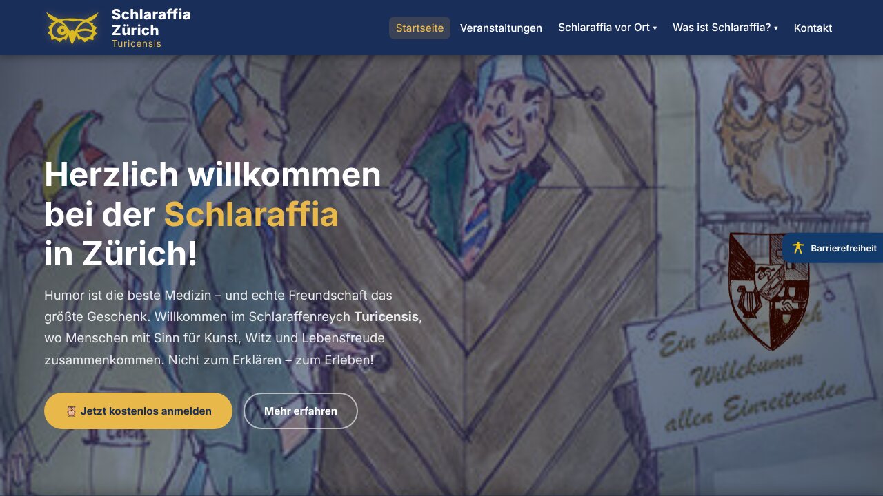 Startseite der Uhunetz-Seite Zürich (Turicensis)