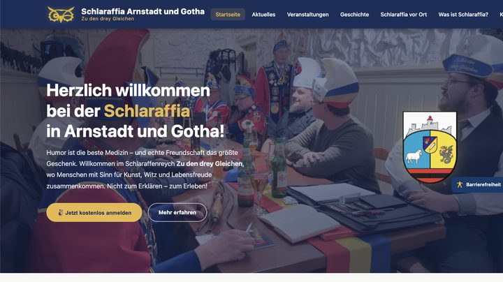 Startseite der Uhunetz-Seite Arnstadt