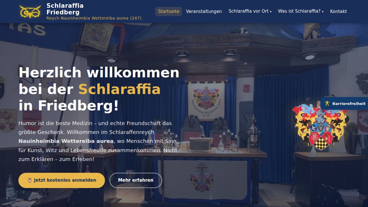 Startseite der Uhunetz-Seite Friedberg