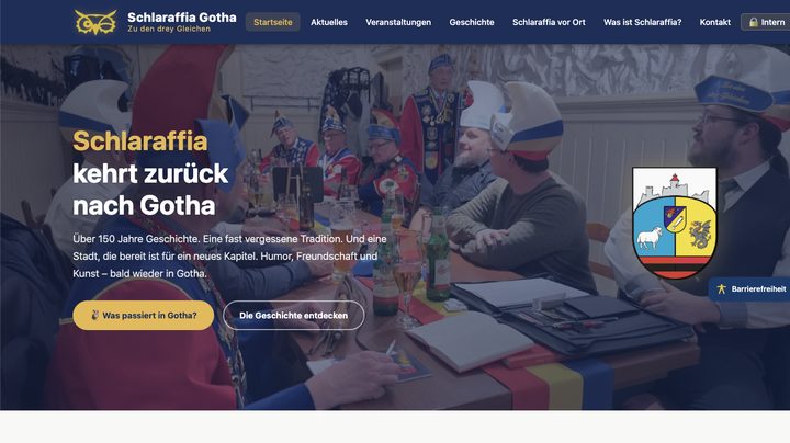 Startseite der Uhunetz-Seite Gotha