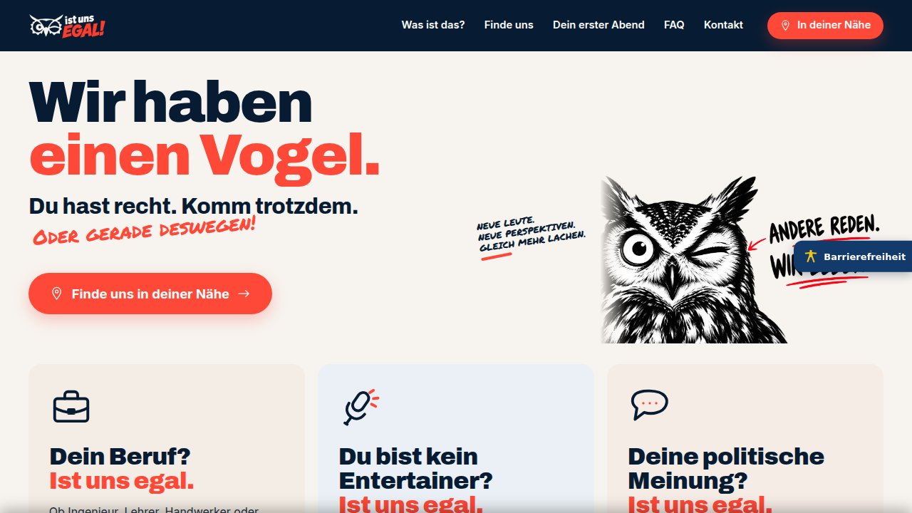 Startseite ist uns EGAL!