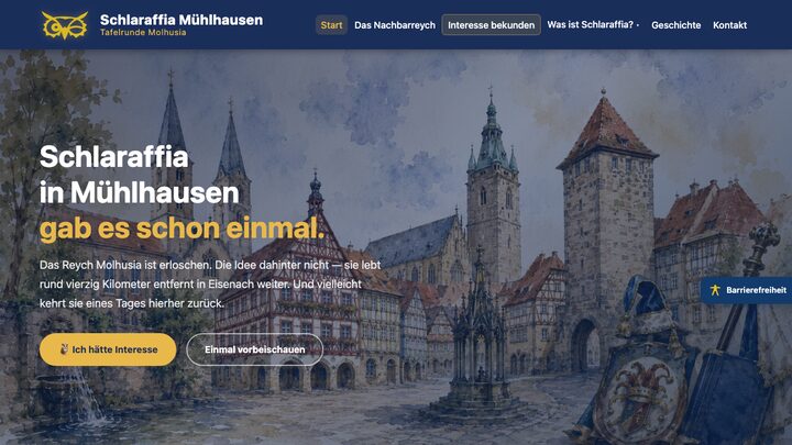 Startseite der Gedenkseite M&uuml;hlhausen